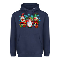 Navy christmas gnome truck Heavyweight Hoodie - texasbilliewilder