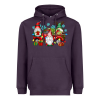 Plum christmas gnome truck Heavyweight Hoodie - texasbilliewilder