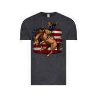 Vintage Black bucking bronco Vintage Tee - Jasminsmagicworld