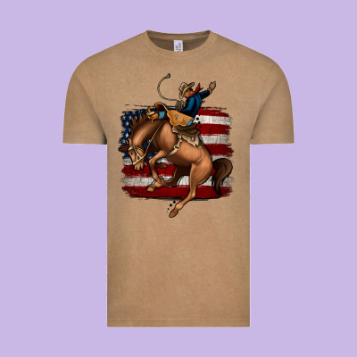 Bucking Bronco Vintage Tee Designed By Jasminsmagicworld