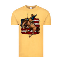 Vintage Mustard bucking bronco Vintage Tee - Jasminsmagicworld