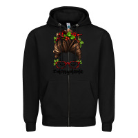 Black christmas merry mama Zipper Hoodie - Jasminsmagicworld
