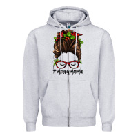 Heather Grey christmas merry mama Zipper Hoodie - Jasminsmagicworld