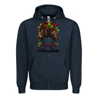 Navy christmas merry mama Zipper Hoodie - Jasminsmagicworld