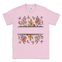 Bubblegum Pink wildflower your text here Classic Tee - MaliasSmallBusiness