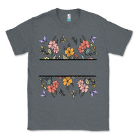 Charcoal Heather wildflower your text here Classic Tee - MaliasSmallBusiness