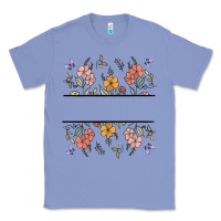 Colony Blue wildflower your text here Classic Tee - MaliasSmallBusiness