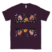 Plum wildflower your text here Classic Tee - MaliasSmallBusiness