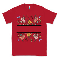 Red wildflower your text here Classic Tee - MaliasSmallBusiness