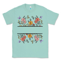 Seafoam wildflower your text here Classic Tee - MaliasSmallBusiness