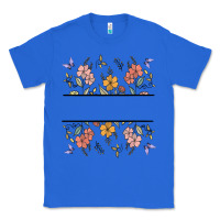 True Royal wildflower your text here Classic Tee - MaliasSmallBusiness