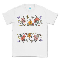 White wildflower your text here Classic Tee - MaliasSmallBusiness