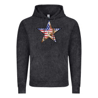 Vintage Black American Flag Star Vintage Hoodie - LillyAllenDesigns
