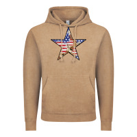 Vintage Coffee American Flag Star Vintage Hoodie - LillyAllenDesigns