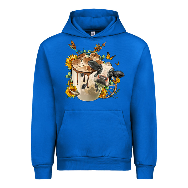 Black And White Cow Coffee Cup Urban Hoodie by FaDigitalArtStudio | Teevron