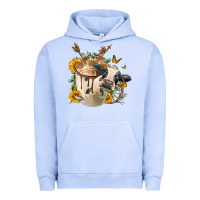 Pigment Grape Ice Black And White Cow Coffee cup Urban Hoodie - FaDigitalArtStudio