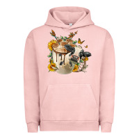 Pigment Salmon Black And White Cow Coffee cup Urban Hoodie - FaDigitalArtStudio