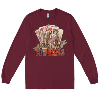Burgundy long live cowgirls cards Long Sleeve Tee - NancyCooperArtShop