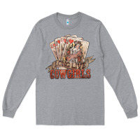 Heather Grey long live cowgirls cards Long Sleeve Tee - NancyCooperArtShop
