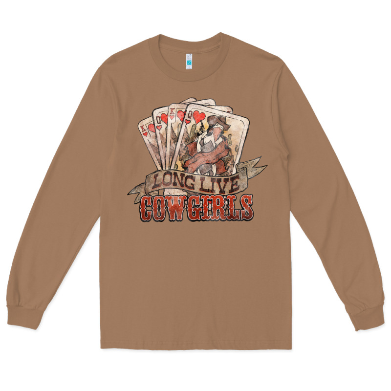 Long Live Cowgirls Cards Long Sleeve Tee by NancyCooperArtShop | Teevron