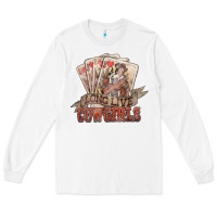 White long live cowgirls cards Long Sleeve Tee - NancyCooperArtShop