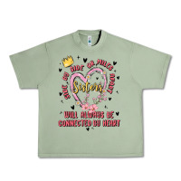 Oil Green side by side or miles apart sisters will always be connected by heart Urban Heavy Tee - MaliasSmallBusiness