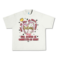 Pistachio side by side or miles apart sisters will always be connected by heart Urban Heavy Tee - MaliasSmallBusiness