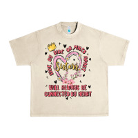 Sandshell side by side or miles apart sisters will always be connected by heart Urban Heavy Tee - MaliasSmallBusiness