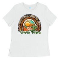 White desert vibes rainbow Ladies Tee - JahusDesignShop