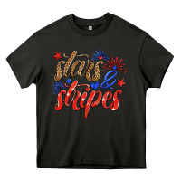 Asphalt stars and stripes Heavy Core Tee - HRA Design Shop
