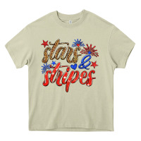 Mossy stars and stripes Heavy Core Tee - HRA Design Shop