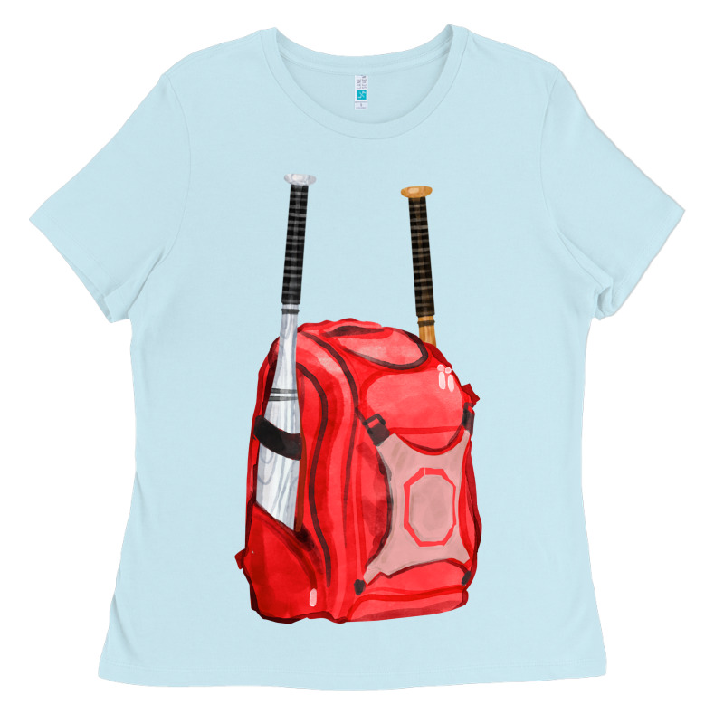 Red Bat Backpack Fa Element Ladies Tee by FaDigitalArtStudio | Teevron