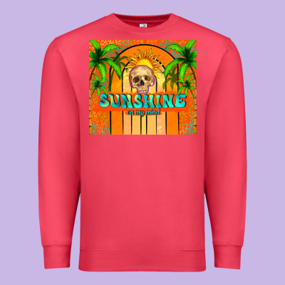 Sunshine On My Mind Premium Sweatshirt Designed By Tumblerdesignbyshophia