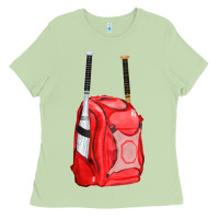 Matcha red bat backpack fa element Ladies Tee - FaDigitalArtStudio