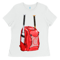 White red bat backpack fa element Ladies Tee - FaDigitalArtStudio