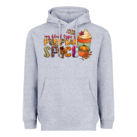 Heather Grey my blood type is pumpkin spice Heavyweight Hoodie - NancyCooperArtShop