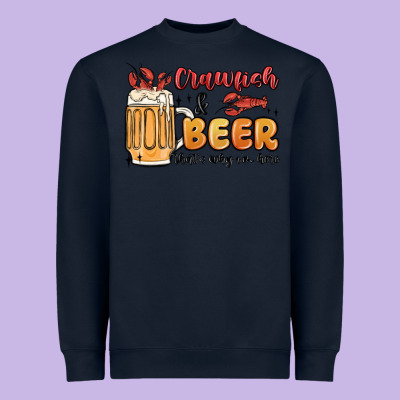 Crawfish And Beer That's Why I'm Here Heavyweight Sweatshirt Designed By Maliassmallbusiness