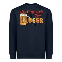 Navy crawfish and beer that's why i'm here Heavyweight Sweatshirt - MaliasSmallBusiness