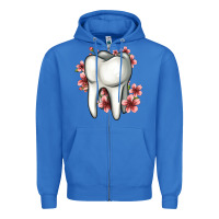True Royal floral tooth Zipper Hoodie - Jasminsmagicworld