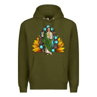 Army Green san judas gemstone sunflower Premium Hoodie - JahusDesignShop