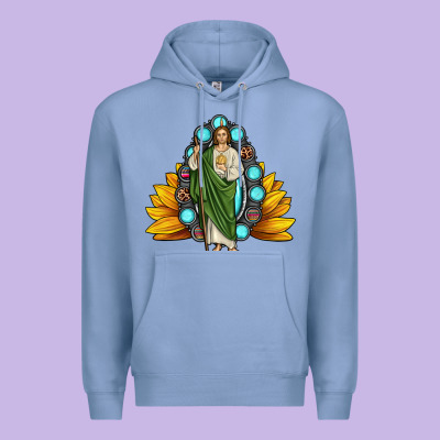 San Judas Gemstone Sunflower Premium Hoodie Designed By Jahusdesignshop