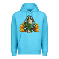 Ocean Blue san judas gemstone sunflower Premium Hoodie - JahusDesignShop