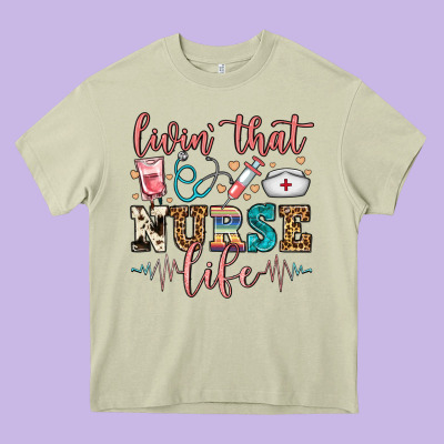Livin' That Nurse Life Heavy Core Tee Designed By Fadigitalartstudio