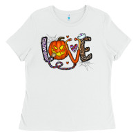 White love halloween Ladies Tee - CowhideDigitalArt