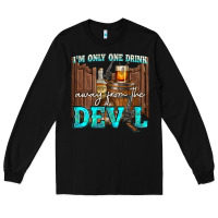 Black im only one drink Long Sleeve Tee - NancyCooperArtShop