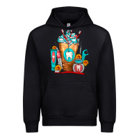 Black Dentist Cold Drink Frappe Urban Hoodie - FaDigitalArtStudio