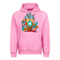 Fuchsia Pink Dentist Cold Drink Frappe Urban Hoodie - FaDigitalArtStudio