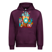 Mauve Wine Dentist Cold Drink Frappe Urban Hoodie - FaDigitalArtStudio