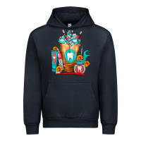Navy Dentist Cold Drink Frappe Urban Hoodie - FaDigitalArtStudio