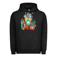 Pigment Black Dentist Cold Drink Frappe Urban Hoodie - FaDigitalArtStudio